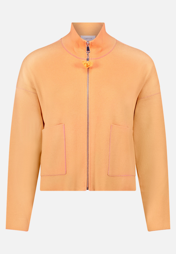Strick-Cardigan mit Stehkragen / Vorderseite