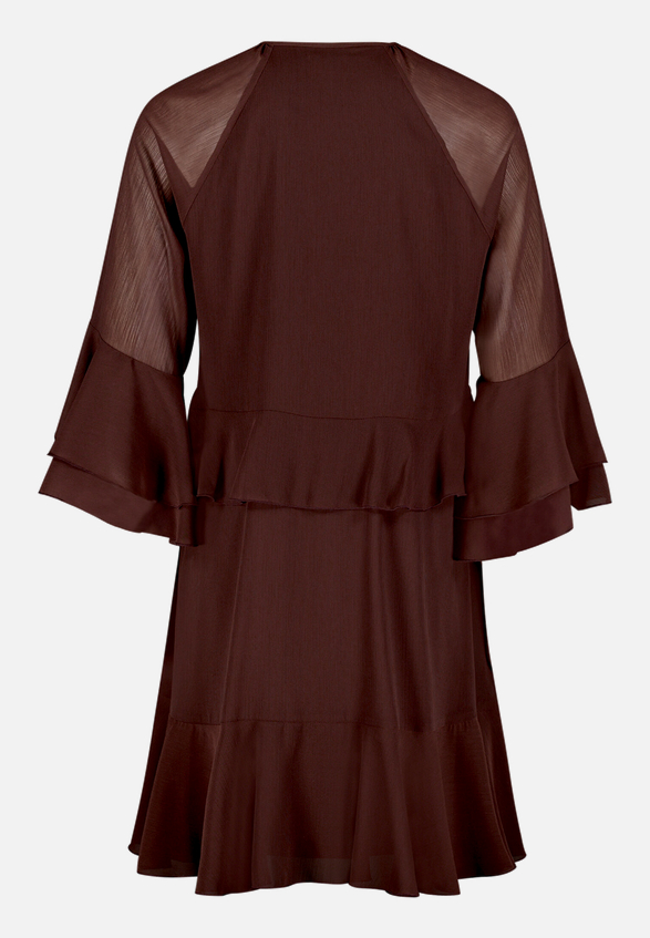 Volantkleid mit Rüschen / Rückseite