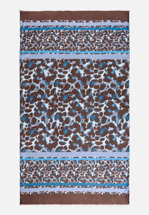 Tuch  mit Leoprint / Rückseite