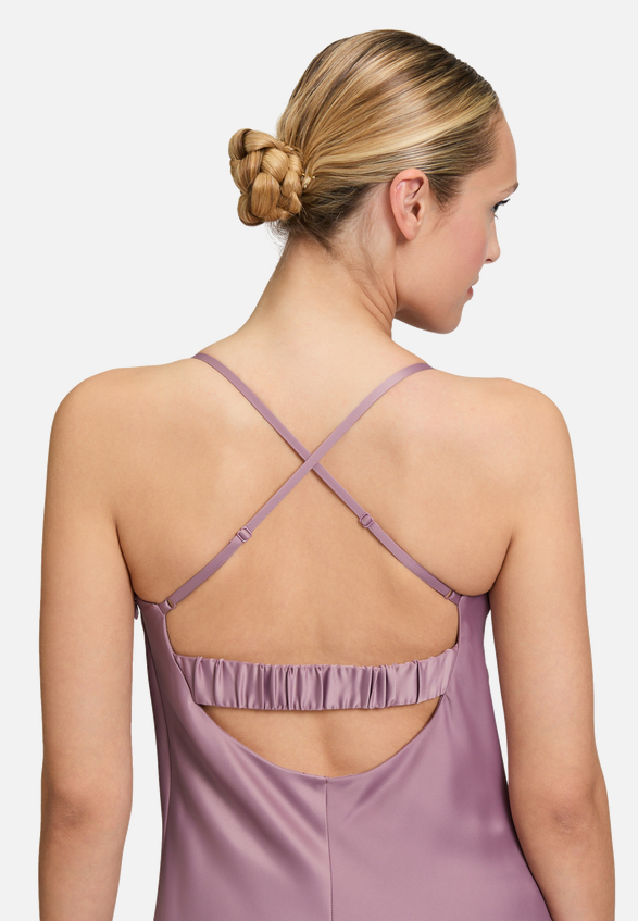 Abendkleid mit Wasserfallausschnitt / Detailbild