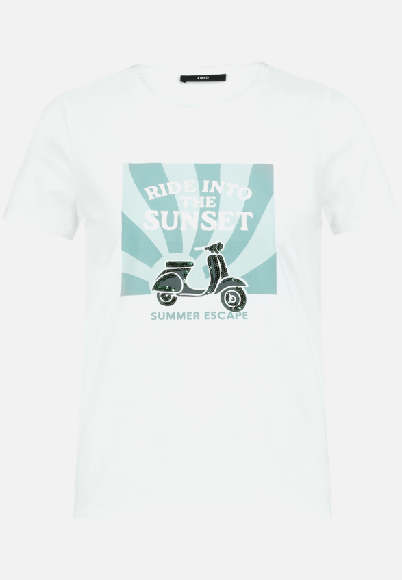 Baumwoll-T-Shirt mit Print / Vorderseite