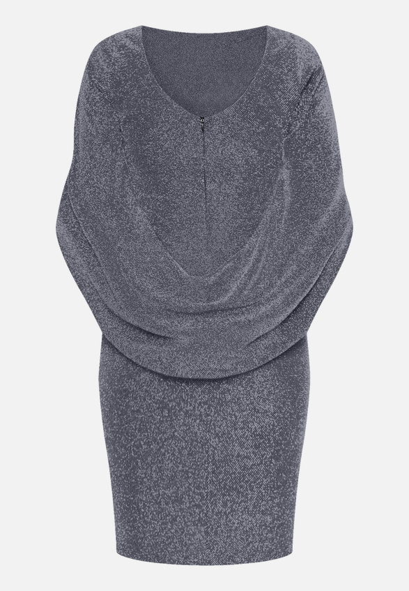 Cocktailkleid im Glitzer-Look / Rückseite