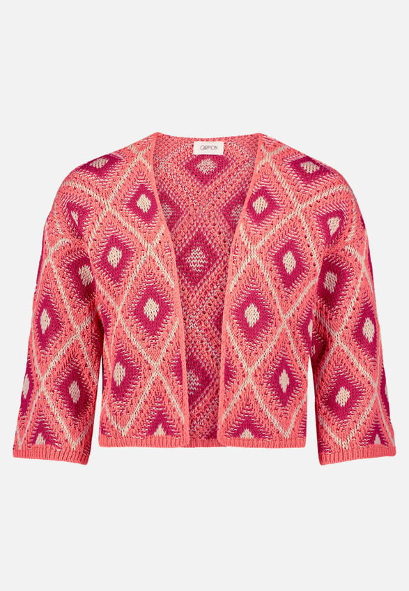 Casual-Strickjacke mit 3/4 Arm / Vorderseite