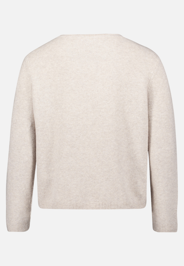 Feinstrickpullover mit Applikation / Rückseite