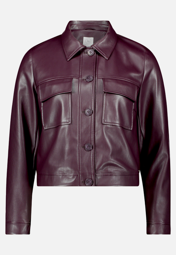 Lederjacke langarm / Vorderseite