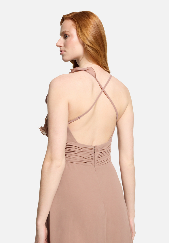 Chiffonkleid mit Volant / Detailbild