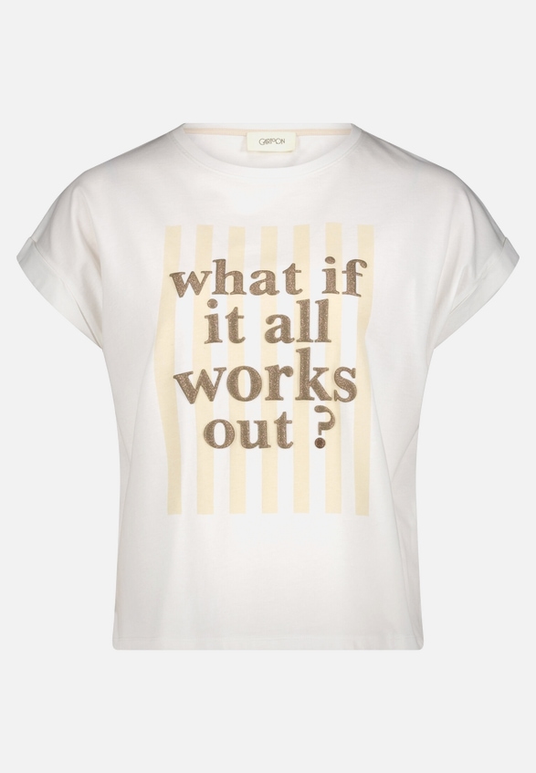 Printshirt mit Ärmelaufschlag / Vorderseite