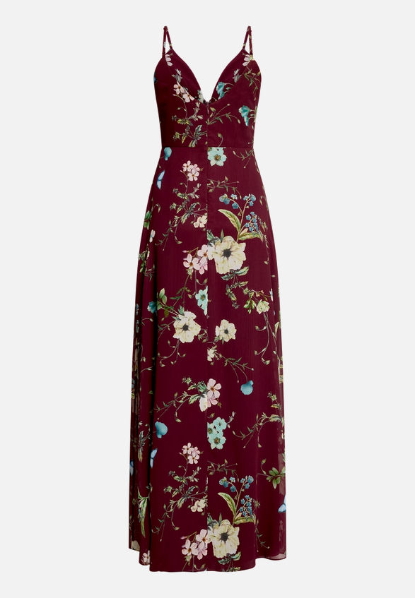 Abendkleid mit Muster / Rückseite