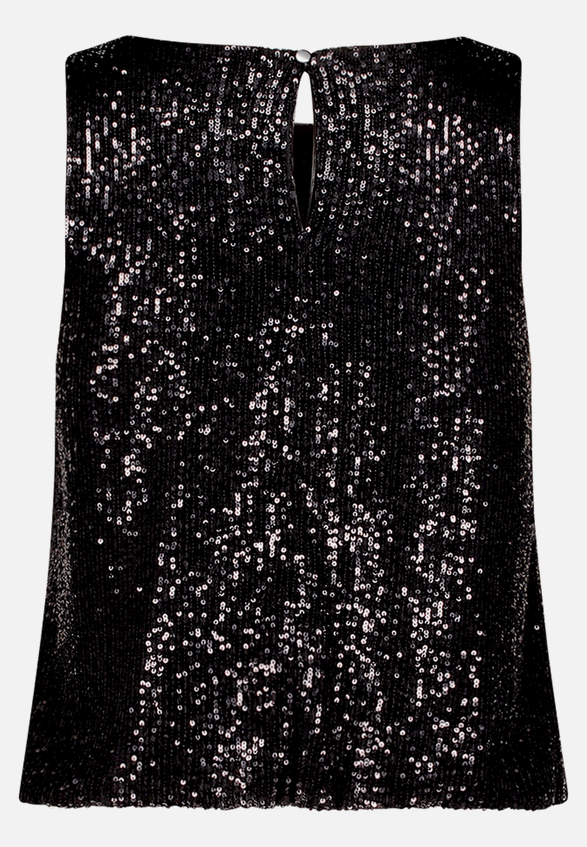 Pailletten-Top im Glitzer-Look / Rückseite