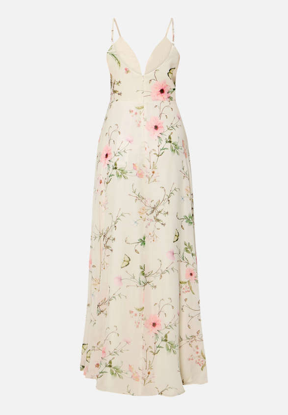 Abendkleid mit Muster / Rückseite