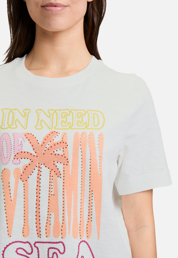 Printshirt mit Rundhalsausschnitt / Detailbild