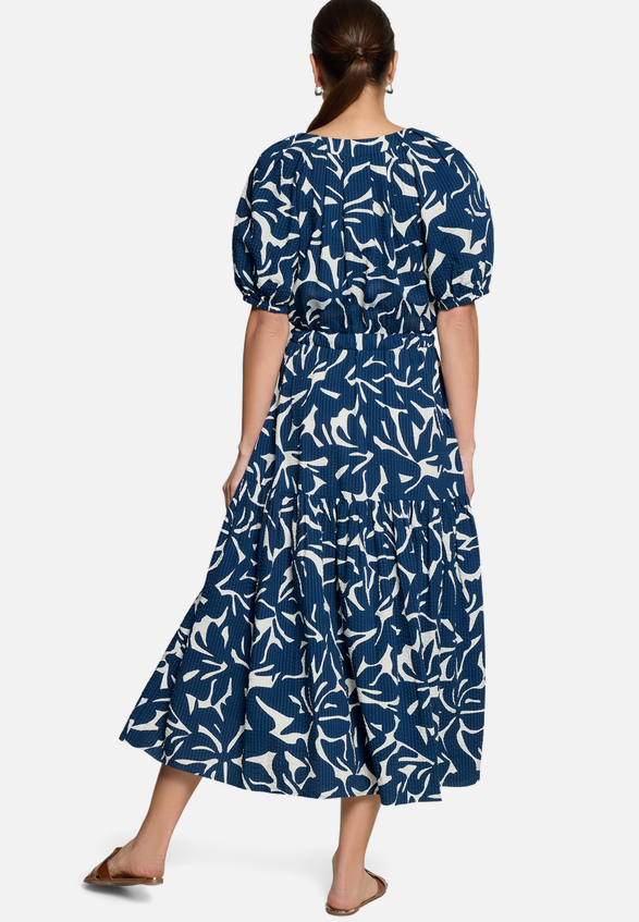 Maxikleid kurzarm / Modellfoto Rückseite