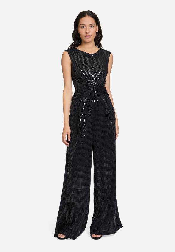Jumpsuit im Glitzer-Look / Modellfoto Vorderseite
