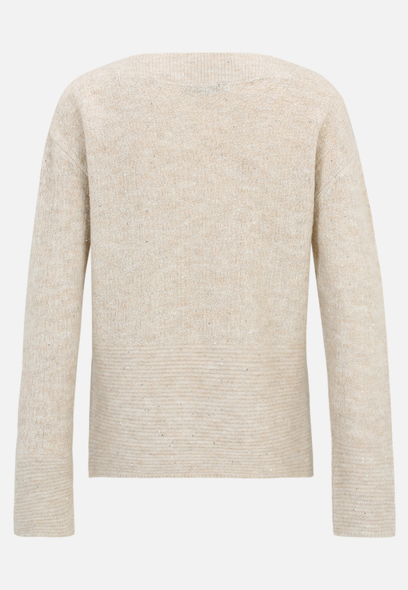 Strickpullover mit Effektgarn / Rückseite
