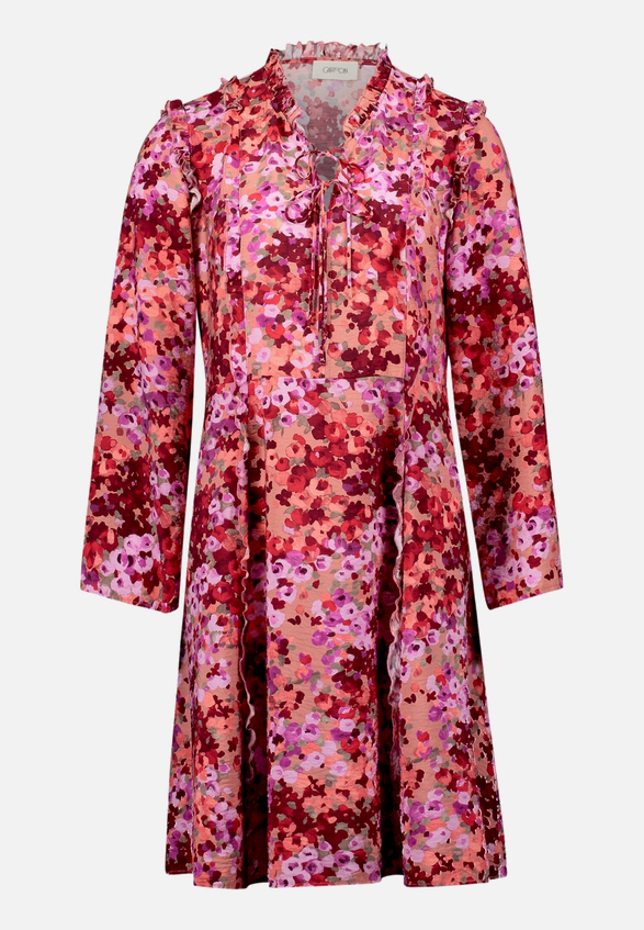 Volantkleid mit Rüschen / Vorderseite