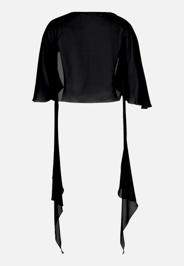 Chiffonstola mit Volant / Rückseite