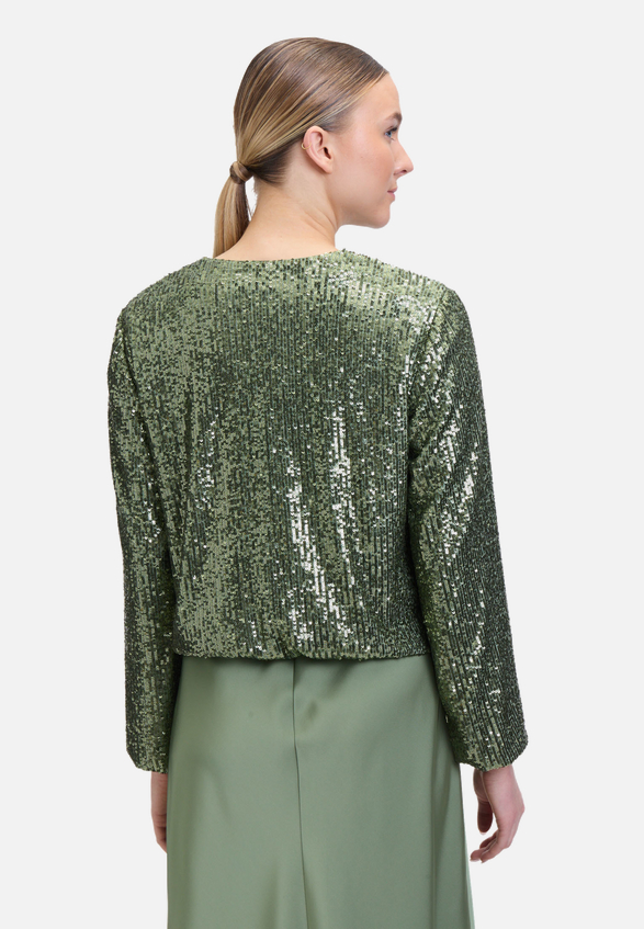 Blouson mit Pailletten / Modellfoto Rückseite