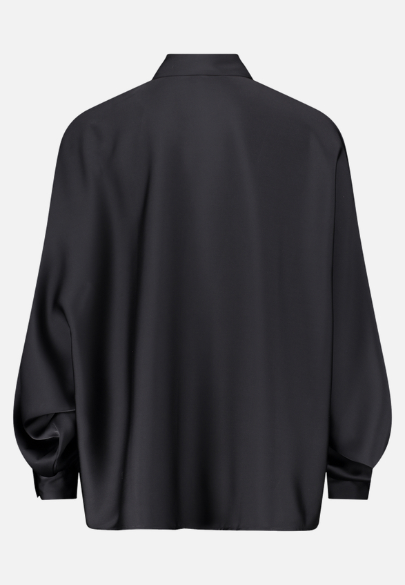 Satin-Bluse mit Kragen / Rückseite
