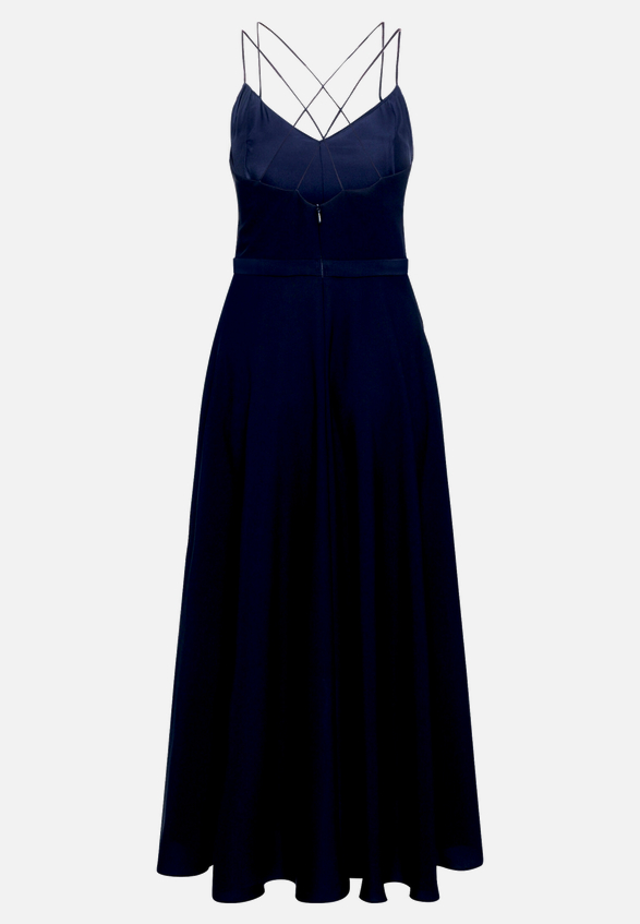 Abendkleid mit Volant / Rückseite