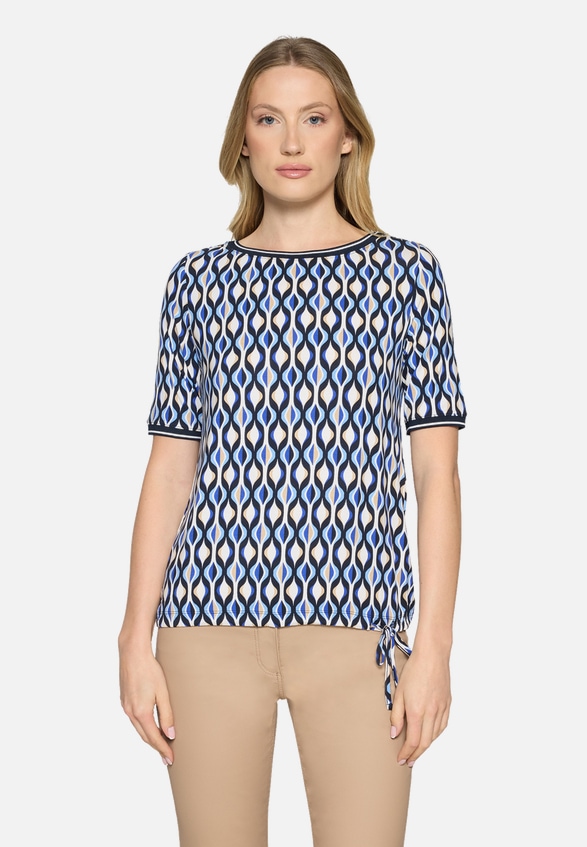 Casual-Shirt mit Tunnelzug / Modellfoto Vorderseite