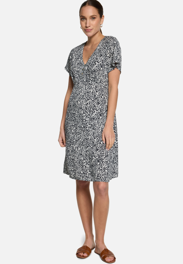 Blusenkleid Mini mit Bindegürtel  / Modellfoto Vorderseite