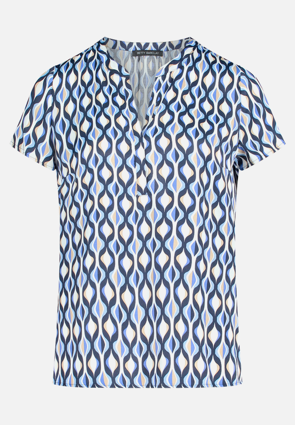 Satin-Bluse mit Print / Vorderseite