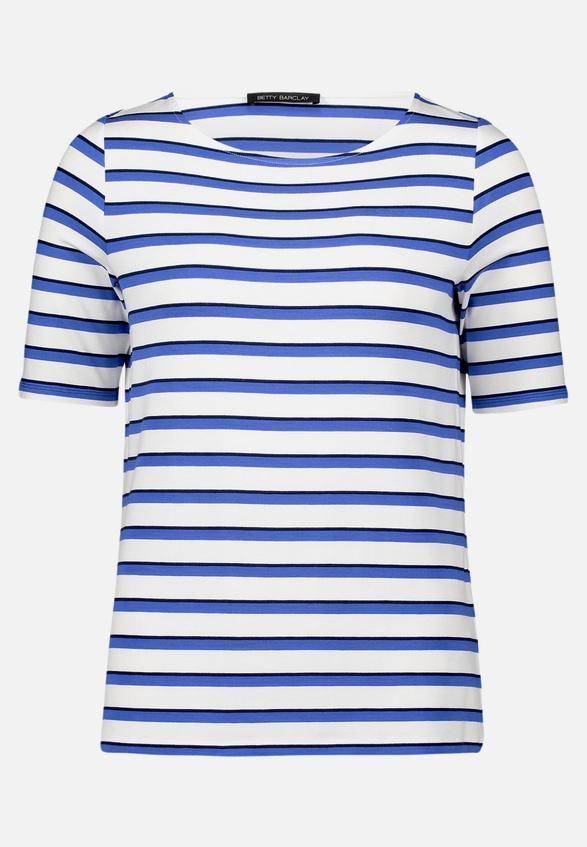 Ringelshirt mit U-Boot-Ausschnitt / Vorderseite