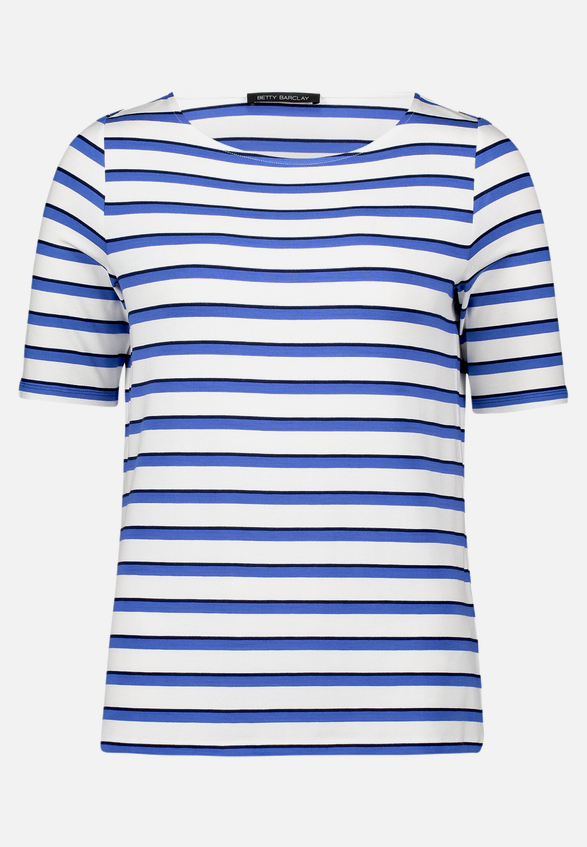 Ringelshirt mit U-Boot-Ausschnitt / Vorderseite