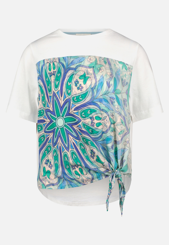 Rundhals-Shirt mit Schleifenknoten / Vorderseite