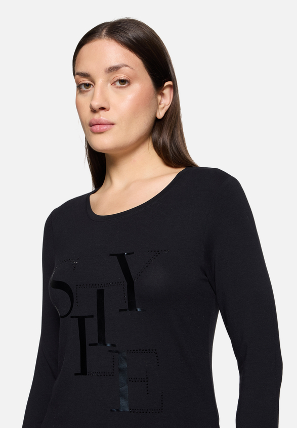 Basic Shirt mit Placement / Detailbild
