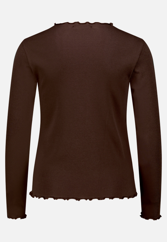 Langarm-Shirt mit Kragen / Rückseite