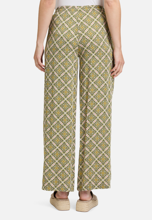 Palazzo-Hose mit Gummizug / Modellfoto Rückseite