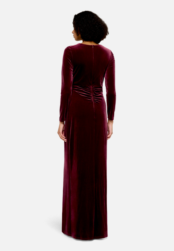 Abendkleid langarm / Modellfoto Rückseite
