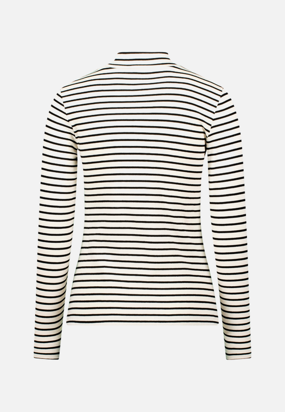 Ringelshirt mit Stehkragen / Rückseite