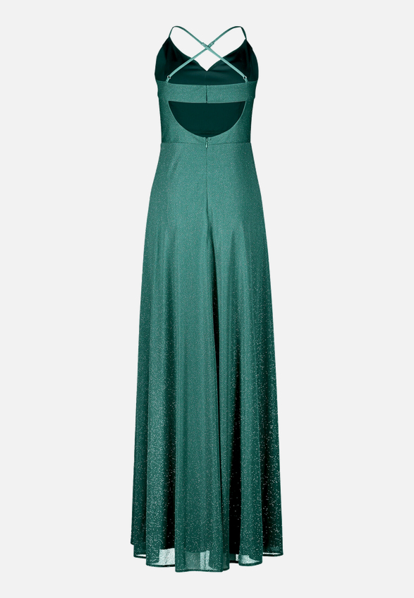 Abendkleid mit Wasserfallausschnitt / Rückseite