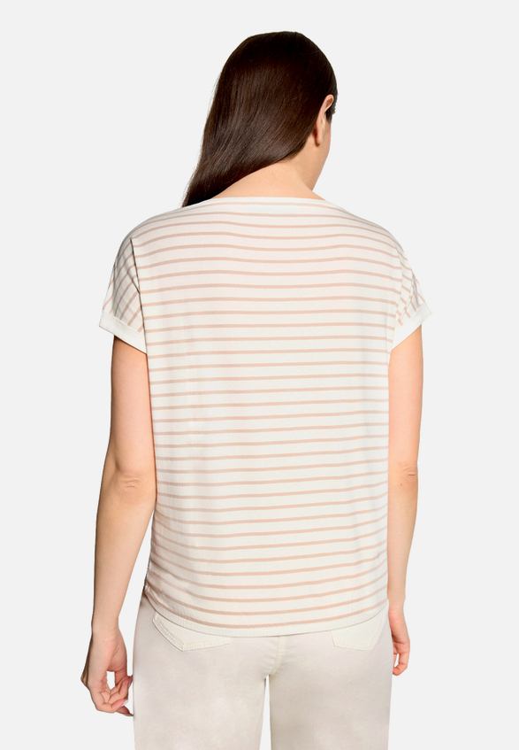 Halbarm-Shirt mit Gummizug / Modellfoto Rückseite