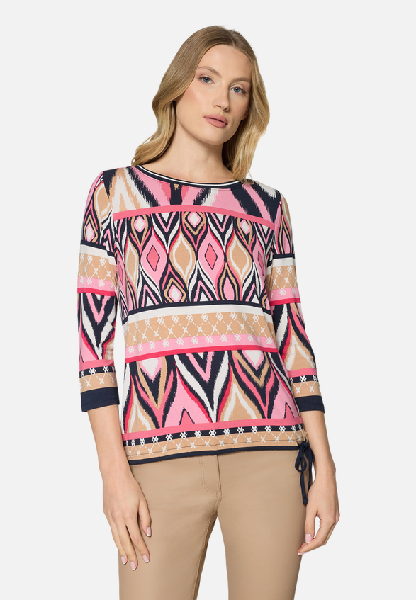 Casual-Shirt mit Tunnelzug / Modellfoto Vorderseite