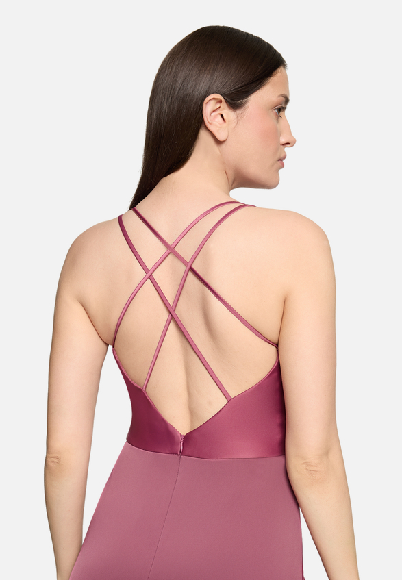 Abendkleid mit V-Ausschnitt / Detailbild