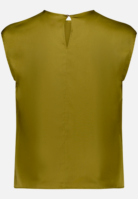 Satin-Bluse  mit Rundhalsausschnitt / Rückseite