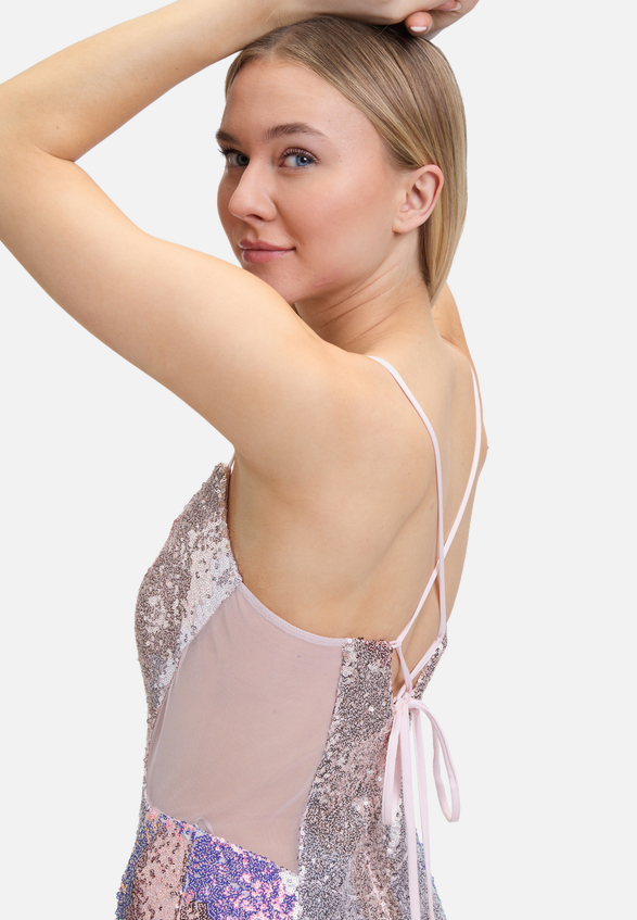 Abendkleid mit Pailletten / Detailbild