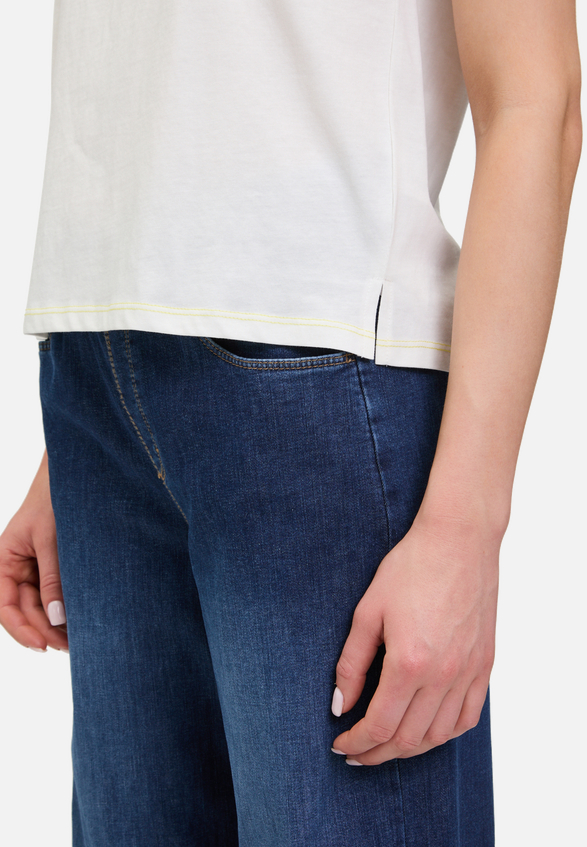 Baumwollshirt mit Ärmelaufschlag / Detailbild