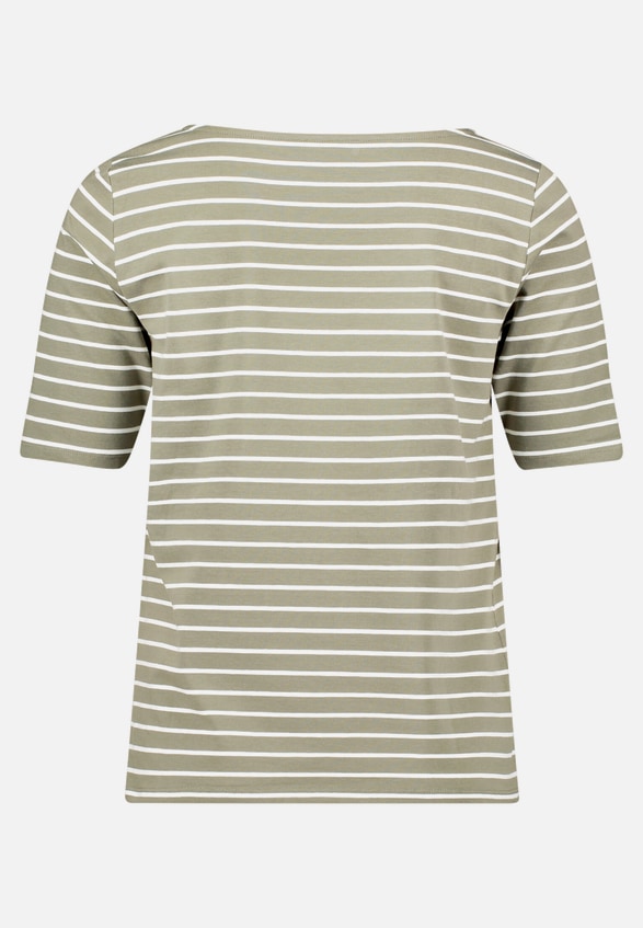 Ringelshirt mit U-Boot-Ausschnitt / Rückseite