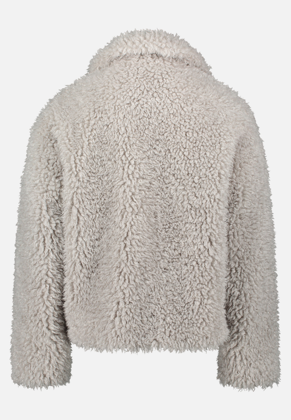 Plüschjacke mit Stehkragen / Rückseite