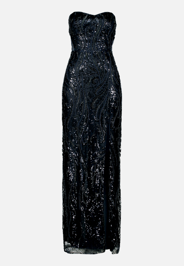 Abendkleid mit Pailletten / Vorderseite