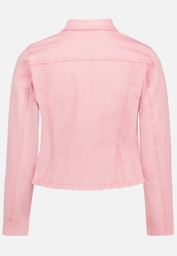 Jeansjacke tailliert mit Knopfleiste / Rückseite