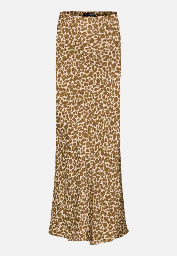 Satinrock mit Leoprint / Vorderseite