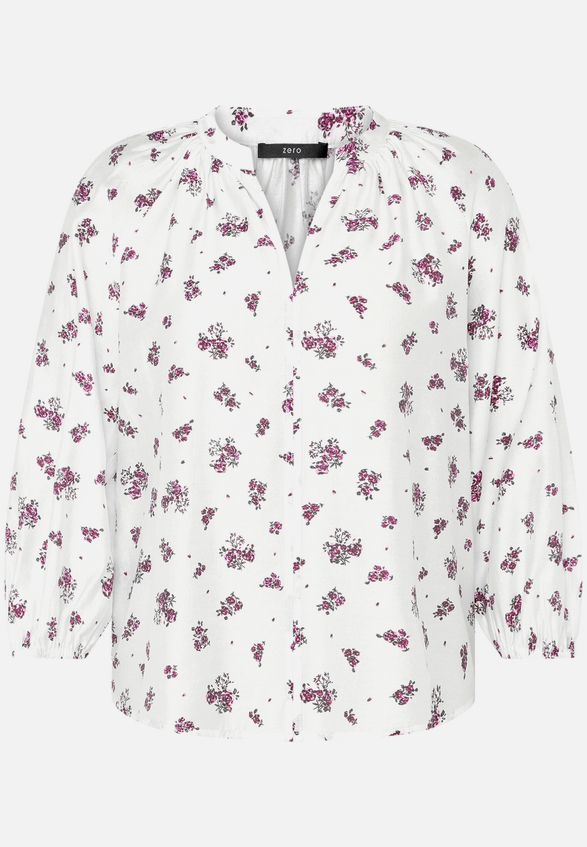 Schlupfbluse  mit Blumen / Vorderseite