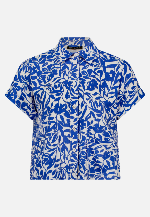 Leinenbluse mit Kragen / Vorderseite