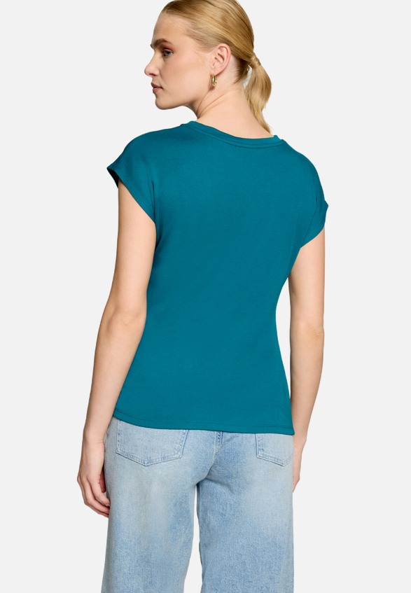 Halbarm-Shirt kurzarm / Modellfoto Rückseite