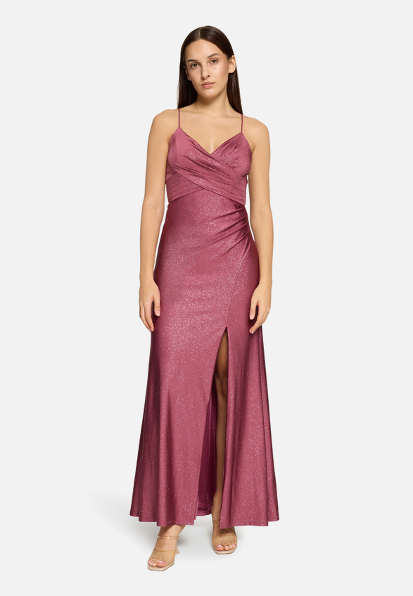 Abendkleid im Glitzer-Look / Modellfoto Vorderseite